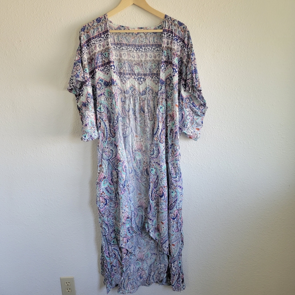 Victoria's Secret Paisley Swim Coverup Duster Women's Size M